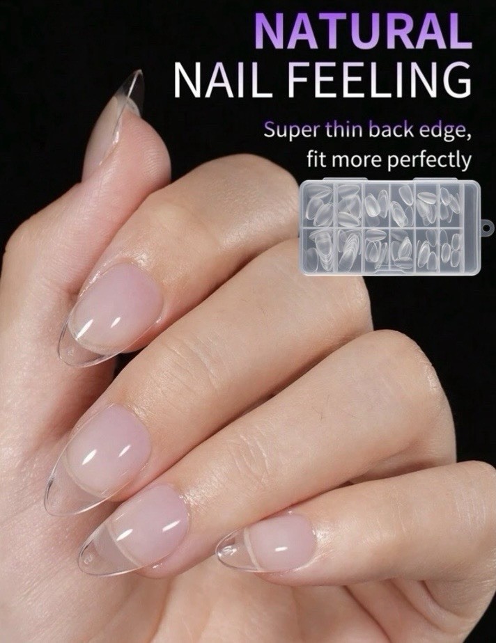 Short Almond Nail Tips 12 Sizes Short Almond Gel Nail Tips 120Pcs Soft Gel