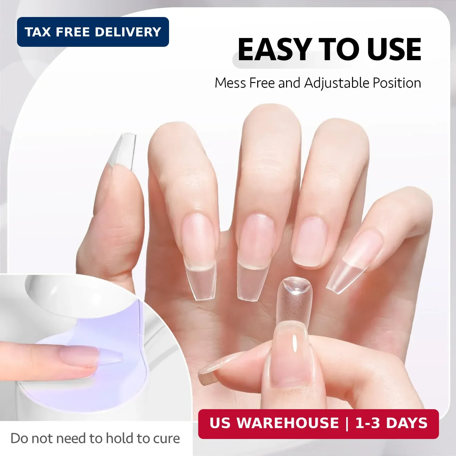 GAOY Solid Nail Glue Gel for Nail Tips, 15g Strong Solid Glue for Press Ons, Fal