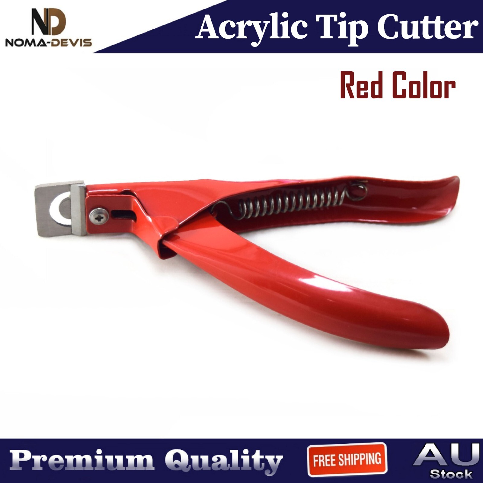 Acrylic False Nail Tip Cutter Clipper Red Color Salon Nail Edge Art Tip Trimmer