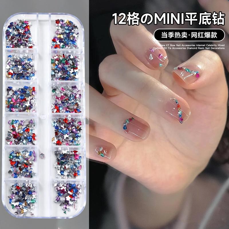 1-2mm Irregular Shape Nail Rhinestones Micro Flat Back Gems for Acrylic Gel Nail