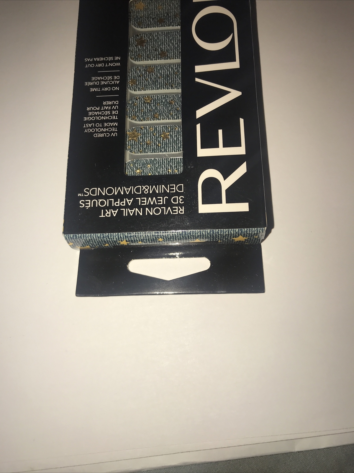 REVLON*Nail Art*3D JEWEL APPLIQUES~18 DENIM&DIAMONDS~#05 STAR-STUDDED~NEW~BOXED