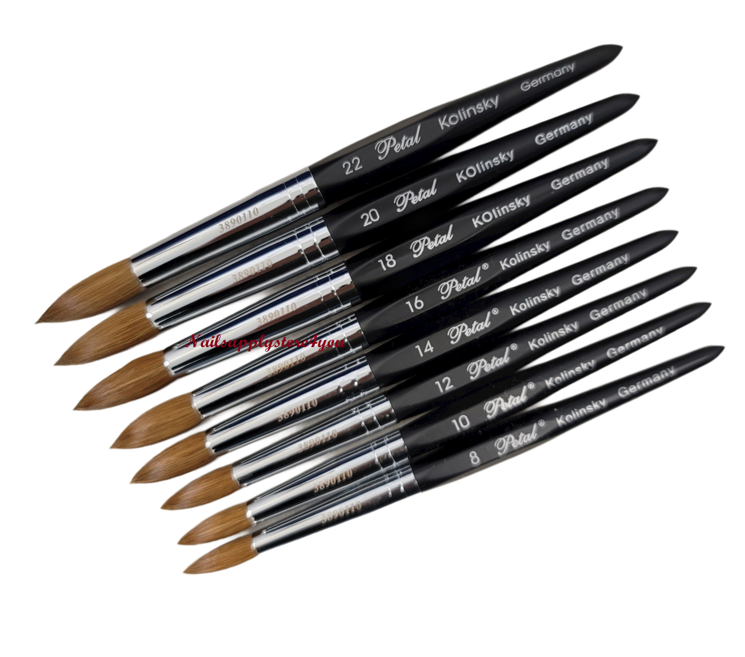 Black Handle Professional Acrylic Nail Brush for Acrylic Powder Manicure Round