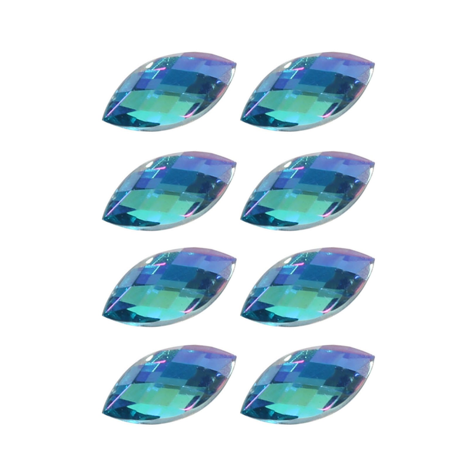 ¦Colorful Horse Eye Shape Acrylic Rhinestones Flat Back Art Accessories(Light