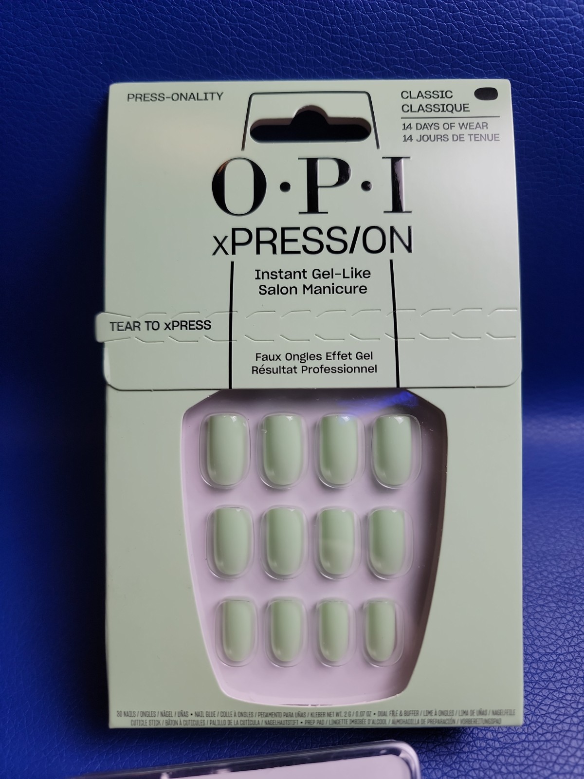 OPI – Xpression Square Classic Press On Nails – Mint Green – As Pictured Showed