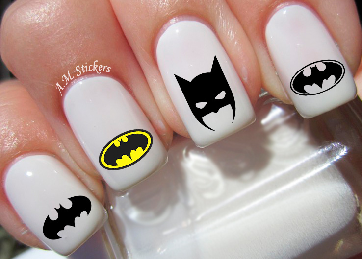Batman Nail Art Stickers Transfers Decals Set of 52 – A1273
