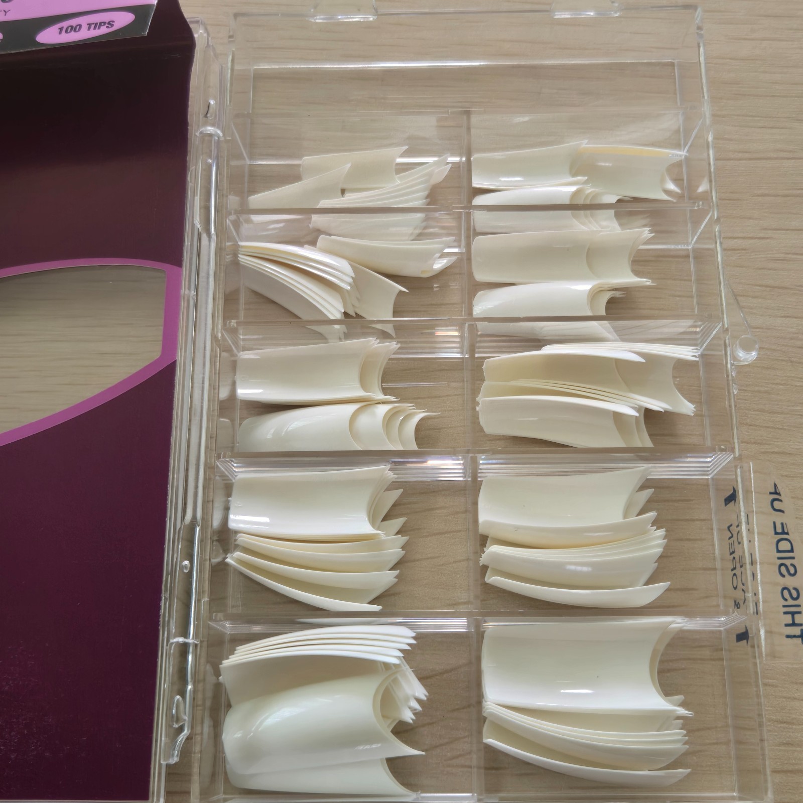 Ultra Deep Smile Nail Tips Set Amazing Shine French Acrylic Gel Extension Tips