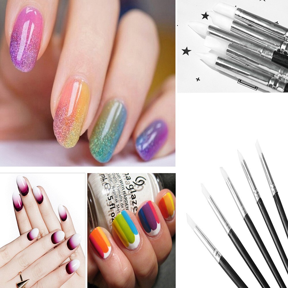 20pcs Nail Art Brush Set Flower Brush with Silicon Dotting Pen Nail Art Tools