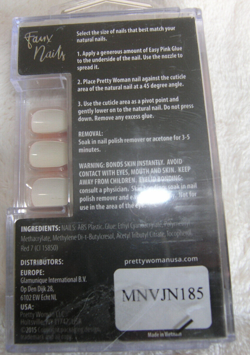 Pretty Woman 24 Faux Nails Ombre Orange design Glue Included Medium Coffin Shape