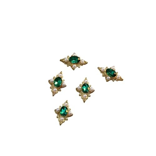 Luxury Nail Charms Big Rhinestones Gold Border Nail Gems Metal Alloy asd-24