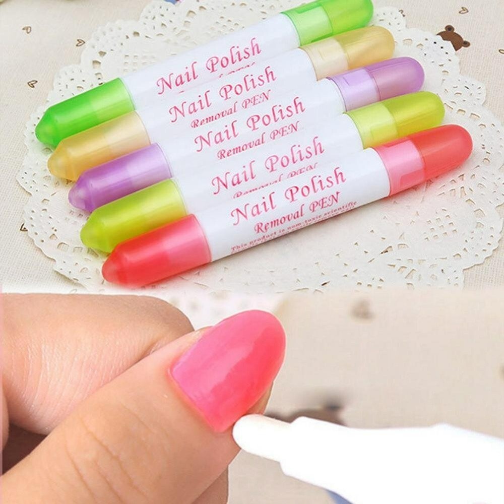 1 Pc of Nail Polish Remover Corrector Pen Art Varnish Correction + 3 Tips FREE
