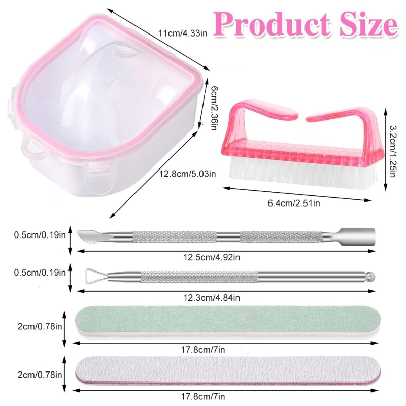 Nail Soaking Bowl,Gel Nail Polishs Remover Kit,Dip Powder Remover Tool,Nail