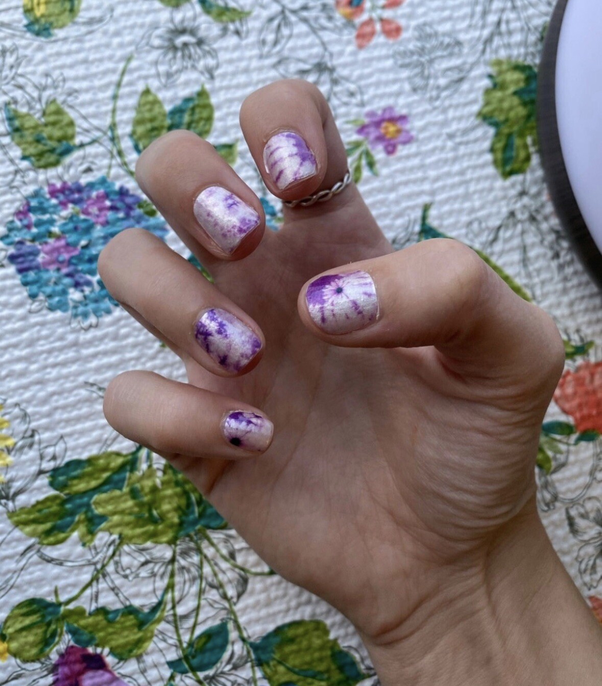 Tie dye nails