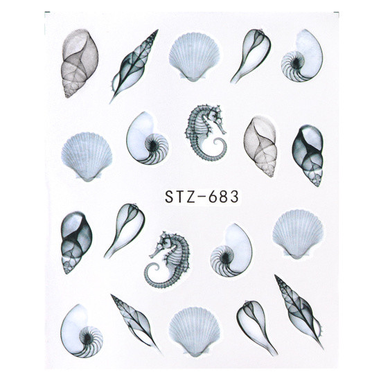 Nail Art Water Transfer Sticker Flower Rose Butterfly Flamingo Seashell Decals
