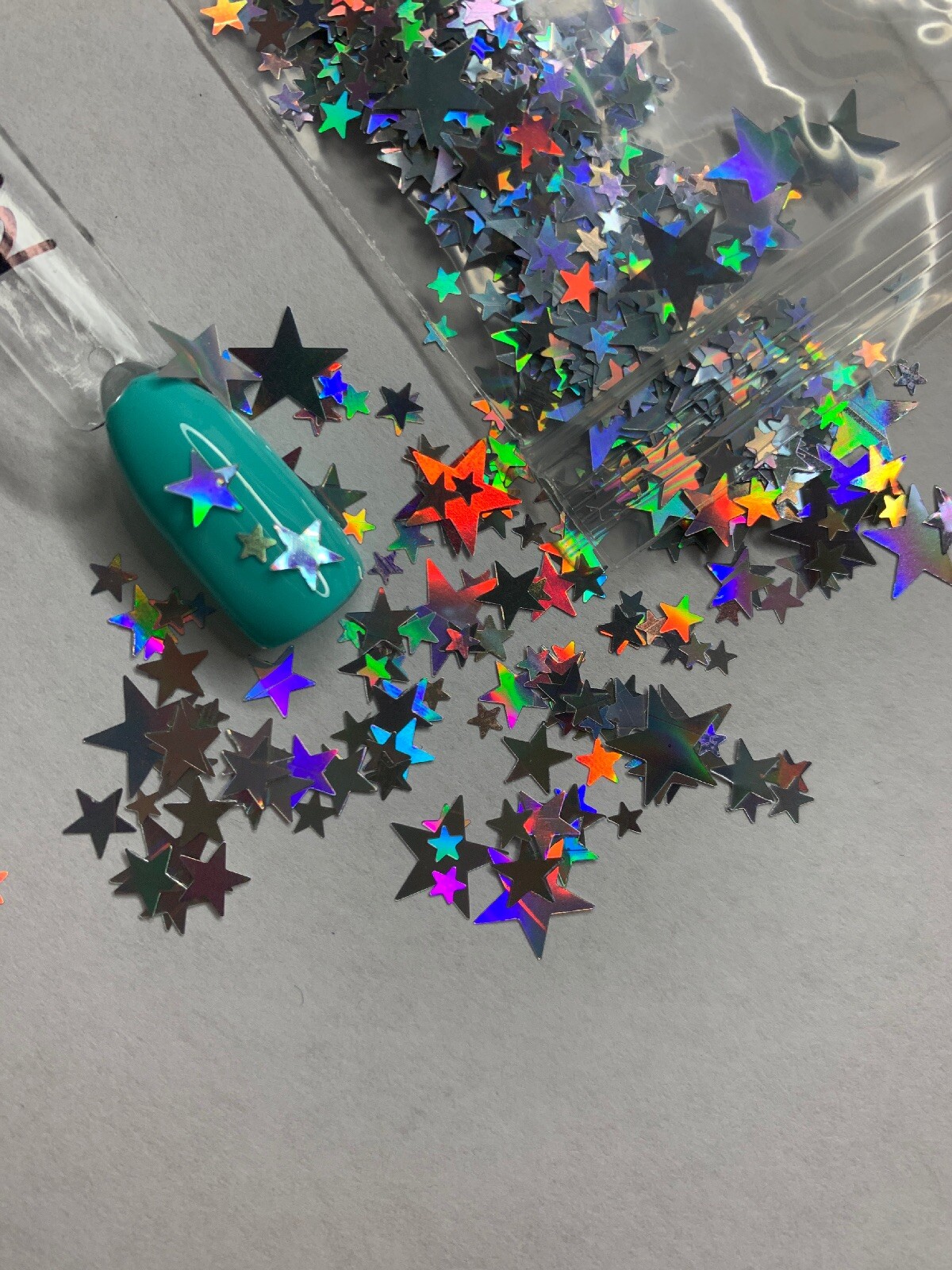 Holographic Mixed Sizes Star Glitter | 1 TSP | Gel Nail Art & Acrylic