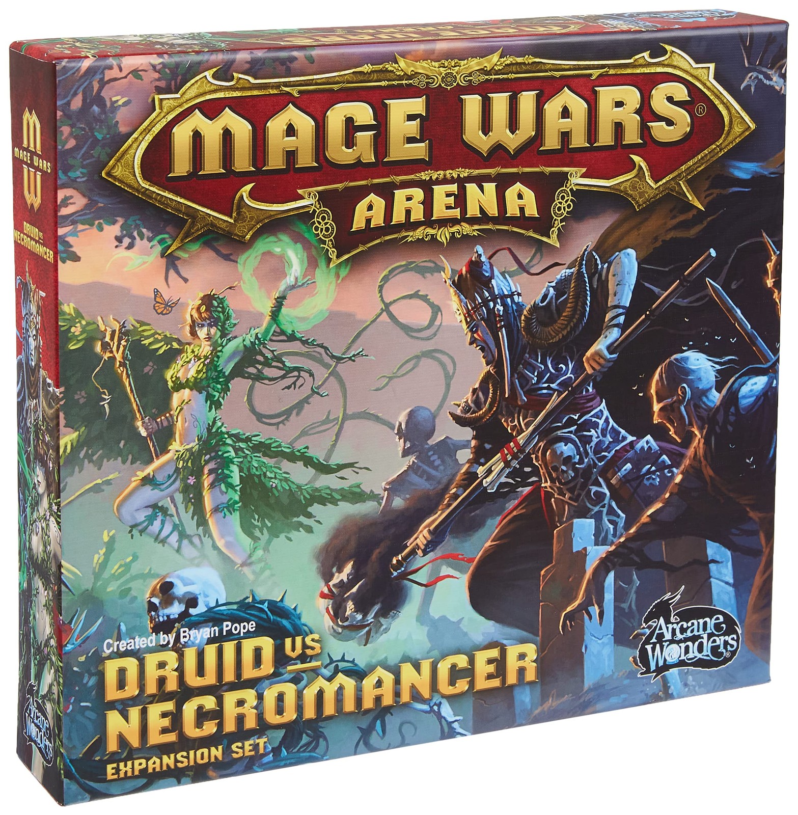Arcane Wonders Mage Wars Druid Vs Necromancer, Black Medium,