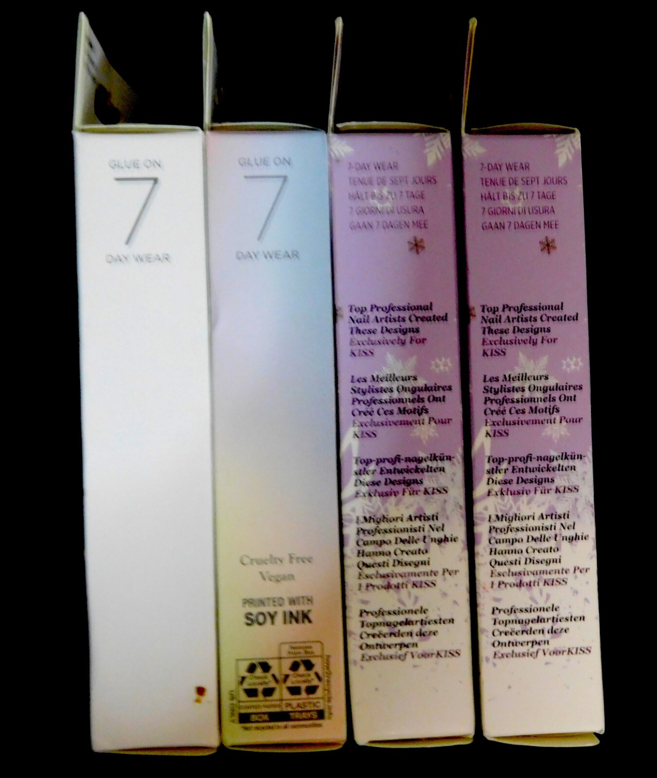 Kiss LOT Of 5 NEW Boxes PRESS ON NAILS Limited Ed Gel Fantasy Voguish Fantasy