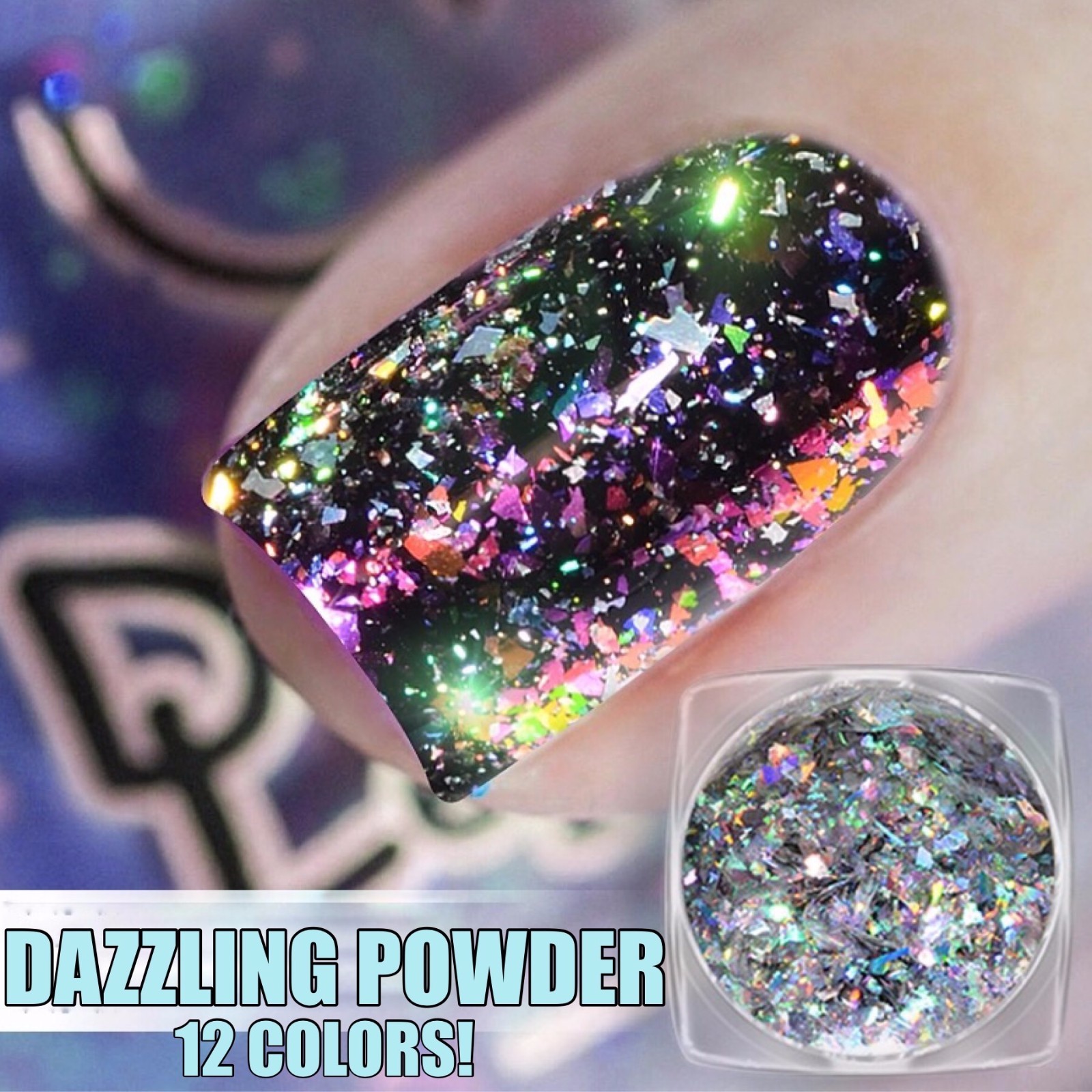 Aurora Chameleon Nail Flakes Holographic Shining Nails Powder Dazzling Sequins