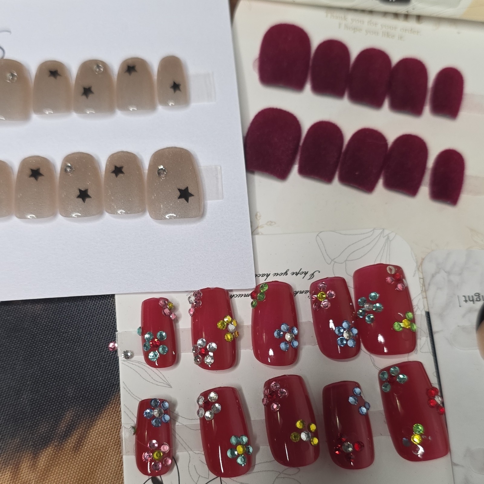 10 Pair Lot- Size SMALL Press-On Nails