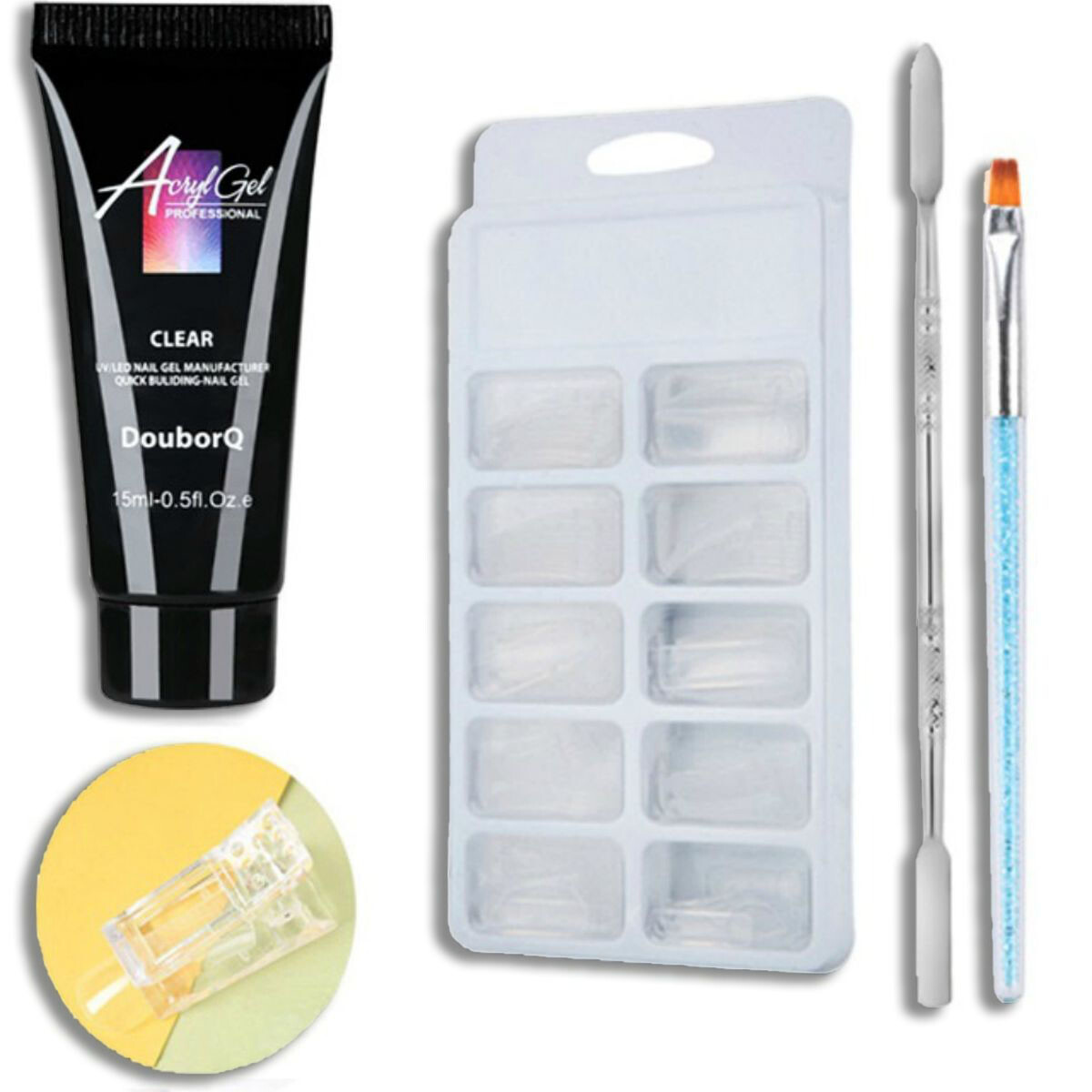 Acryl Gel Nail Extension Builder Poly Gel Nails Fake Nails Nail Forms Kit