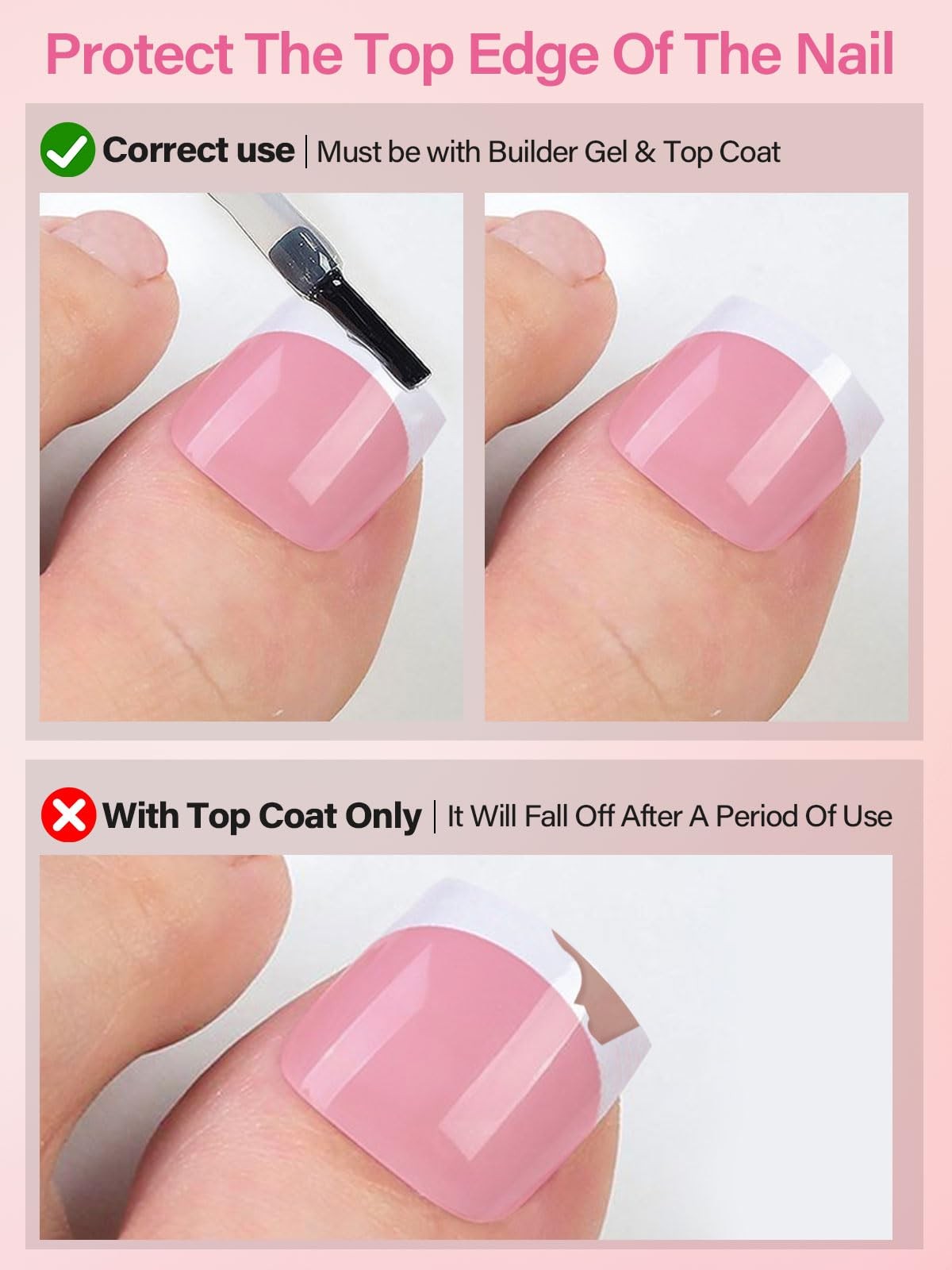 Press On Toenails French Tips, 150 Pieces Short Toe Nail Tips