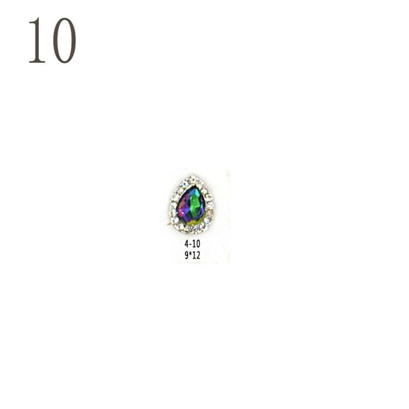 NAIL JEWELLERY DECORATION CRYSTAL SILVER RHINESTONES GEMS CHARM 3D ALLOY