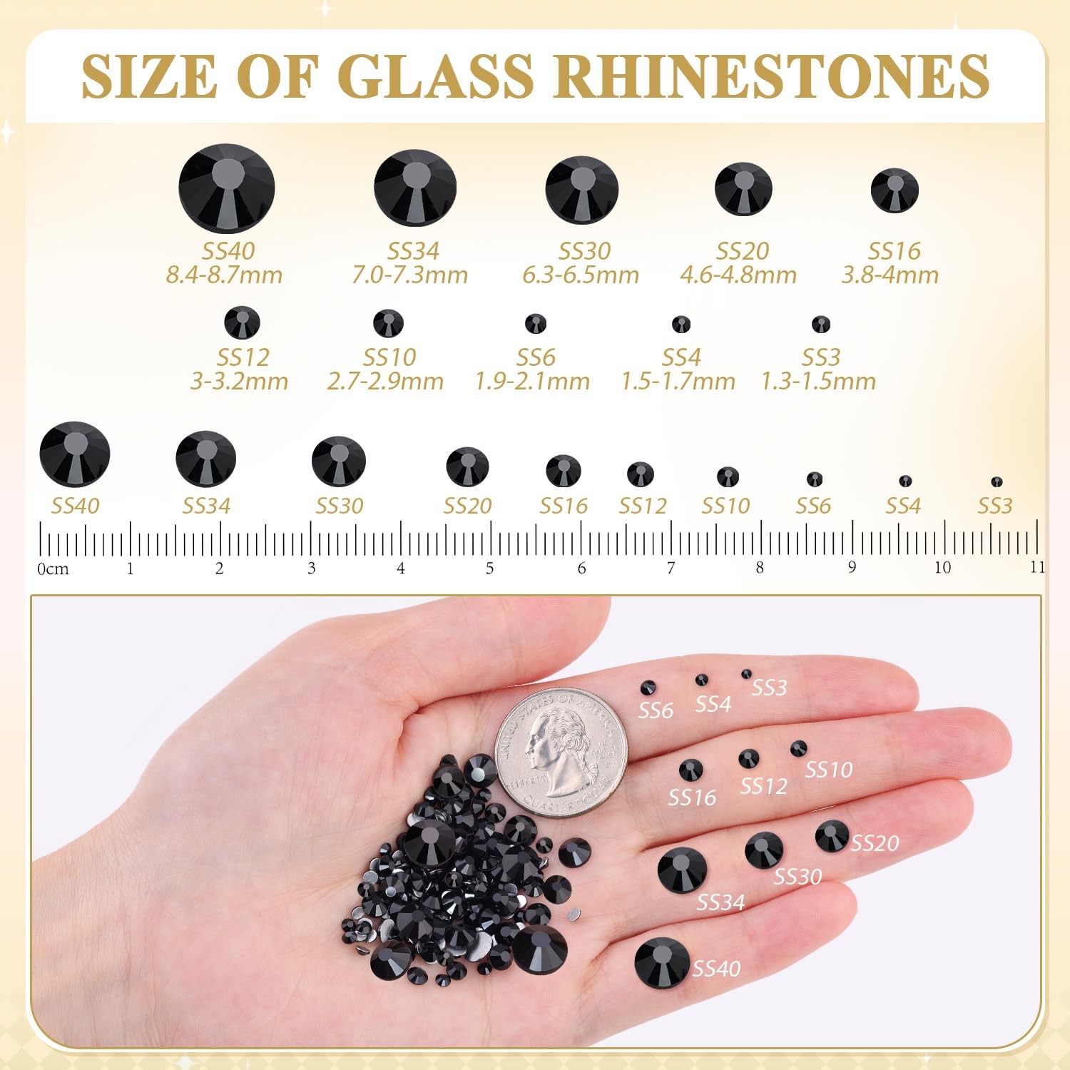 Flat Back Non Hotfix Nail Art Rhinestone