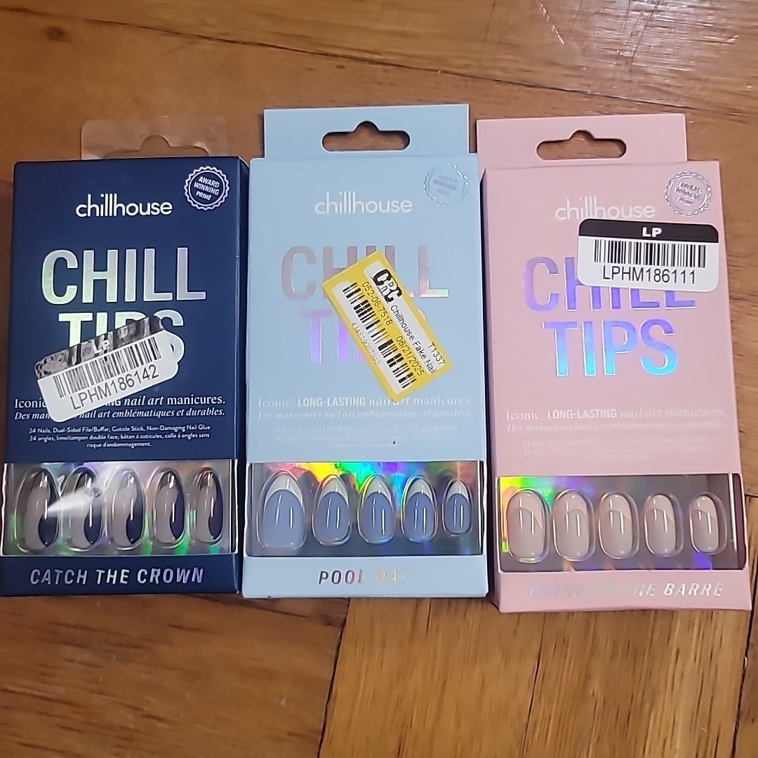 Chillhouse Chill Tips Nail Art Press-Ons 3 Boxes, 72 Nails