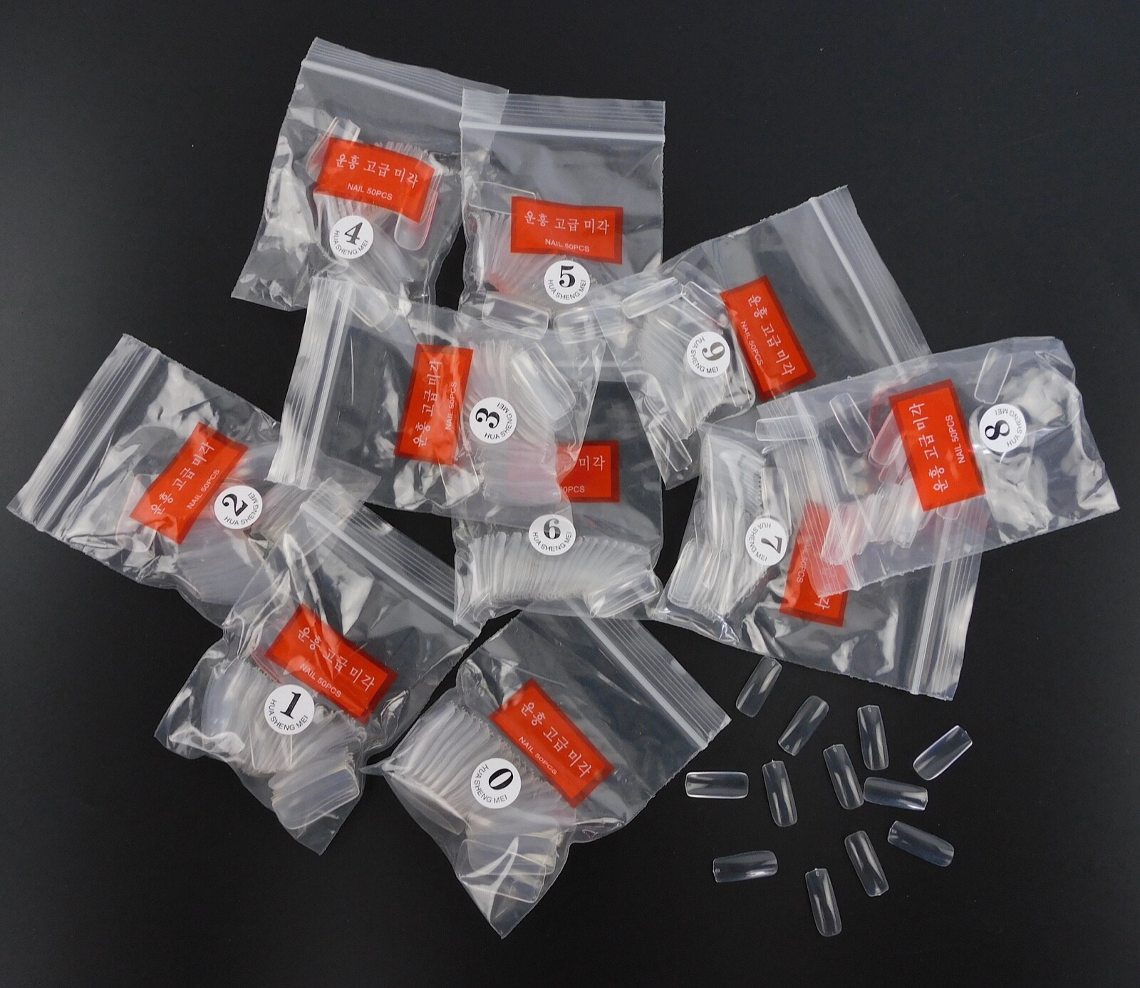 500 Clear Color Full Cover False Fake Nail Art Tip