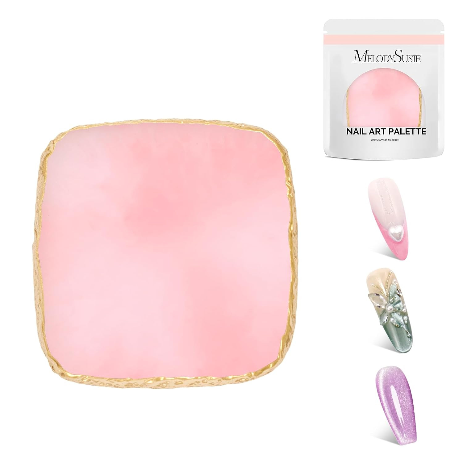 1Pc round Resin Nail Art Palette Color Mixing Board White | Professional Resin P