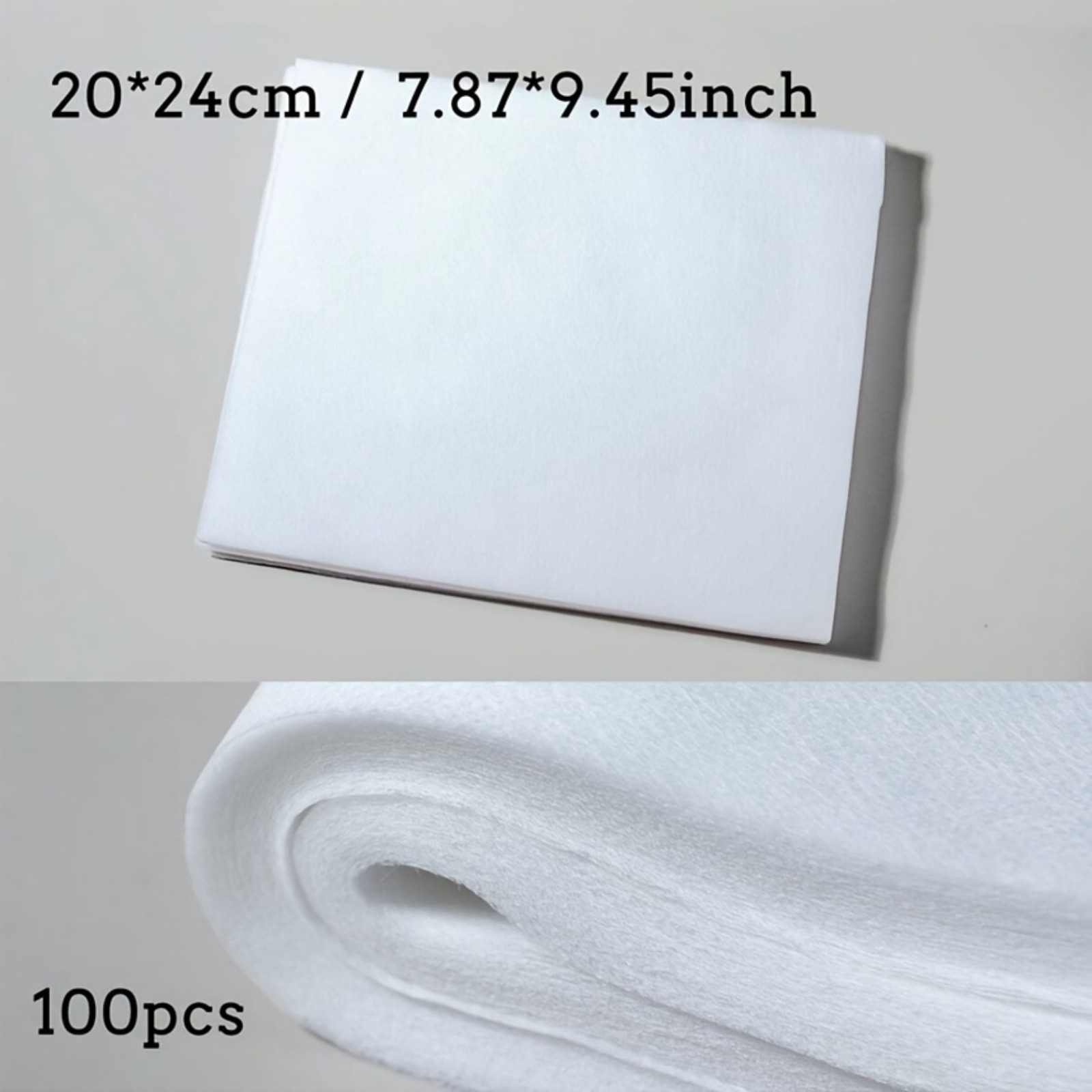 100pcs Pink Disposable Non Woven Unscented Nail Art Vacuum Dust Collection Paper