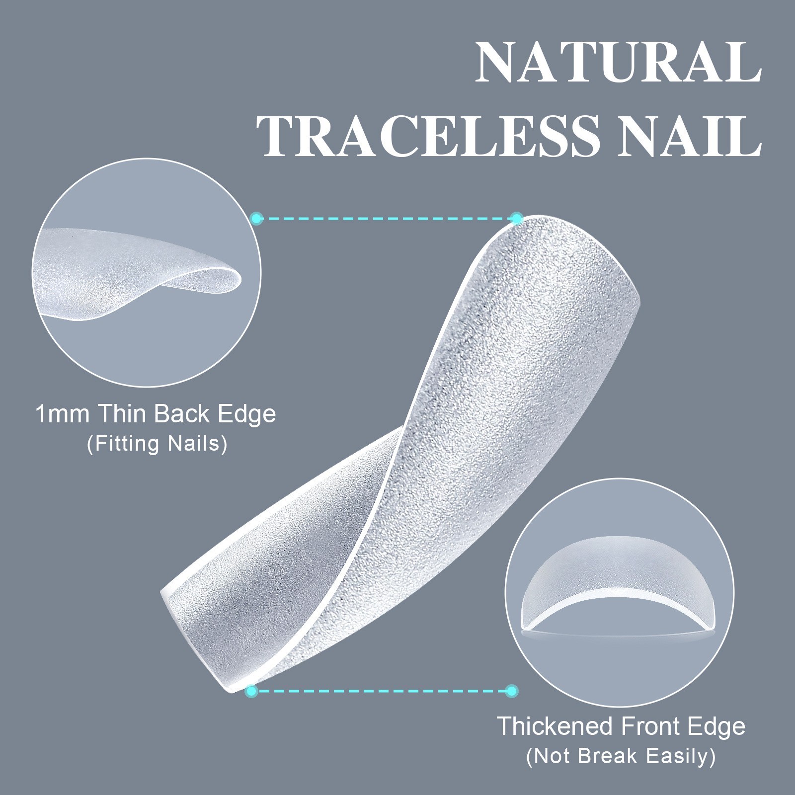 150Pcs Ballerina Coffin Square Matte Nail Art Tips Full Cover False Nails 15Size