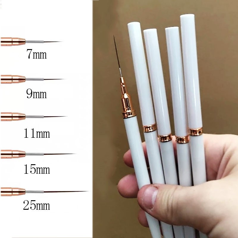 5/10pcs Pink/Black Nail Art Liner/Painting Brushes Ultra-thin Line Drawing Tool