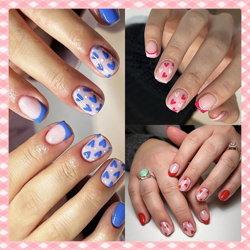 72 Valentine’s Day Nail Art Pieces, Suitable for Both Girls and Women