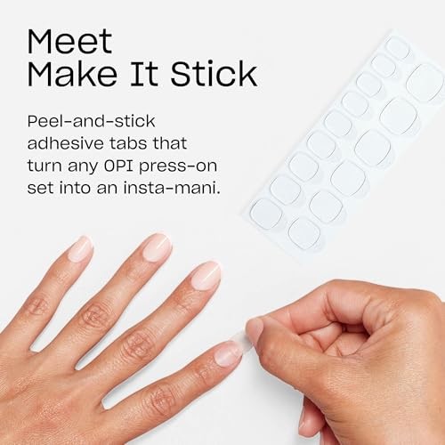 OPI Nail Adhesive Glue & Press-On Tabs, 120 Count | Up to 14 Days Wear | Vegan