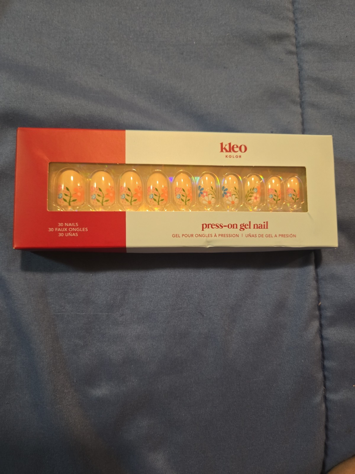 KLEO KOLOR PRESS ON GEL NAILS: GARDEN PARTY:FREE SHIPPING