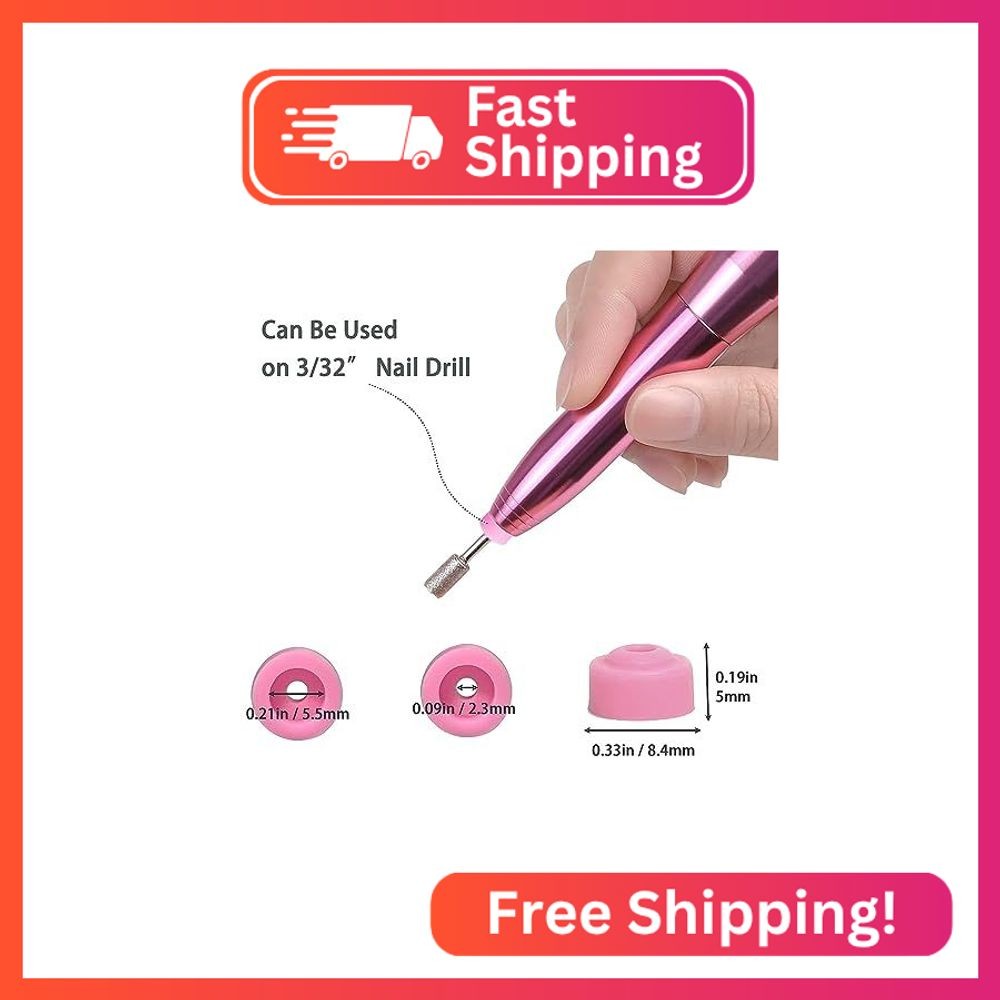 FUATY Drill Nail Dust Collector, 20PCS Nail Drill Bit Dust Cover Dustproof Prote