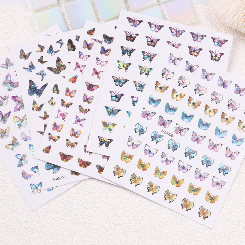 3D Nail Stickers Art Butterfly Style Decals Adhesive DIY Designs Decor US