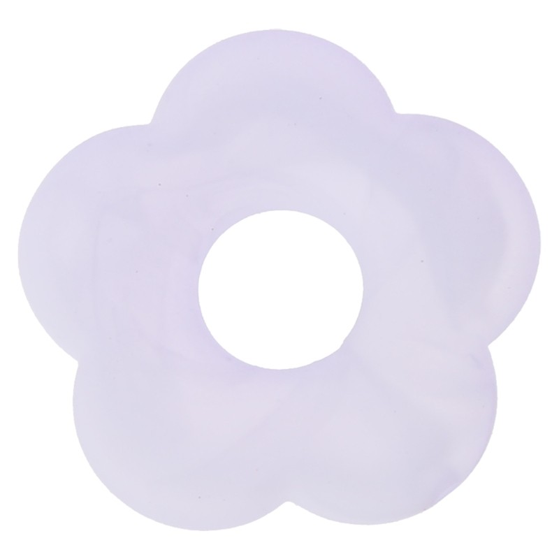 Acrylic Pendants Hollow Five Petal Matte Flower Bead Charm Ornament Easy to Use