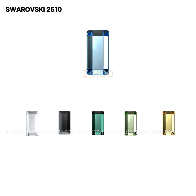 Swarovski 2510 Baguette Flat Back 3.7*1.9mm(20pcs)