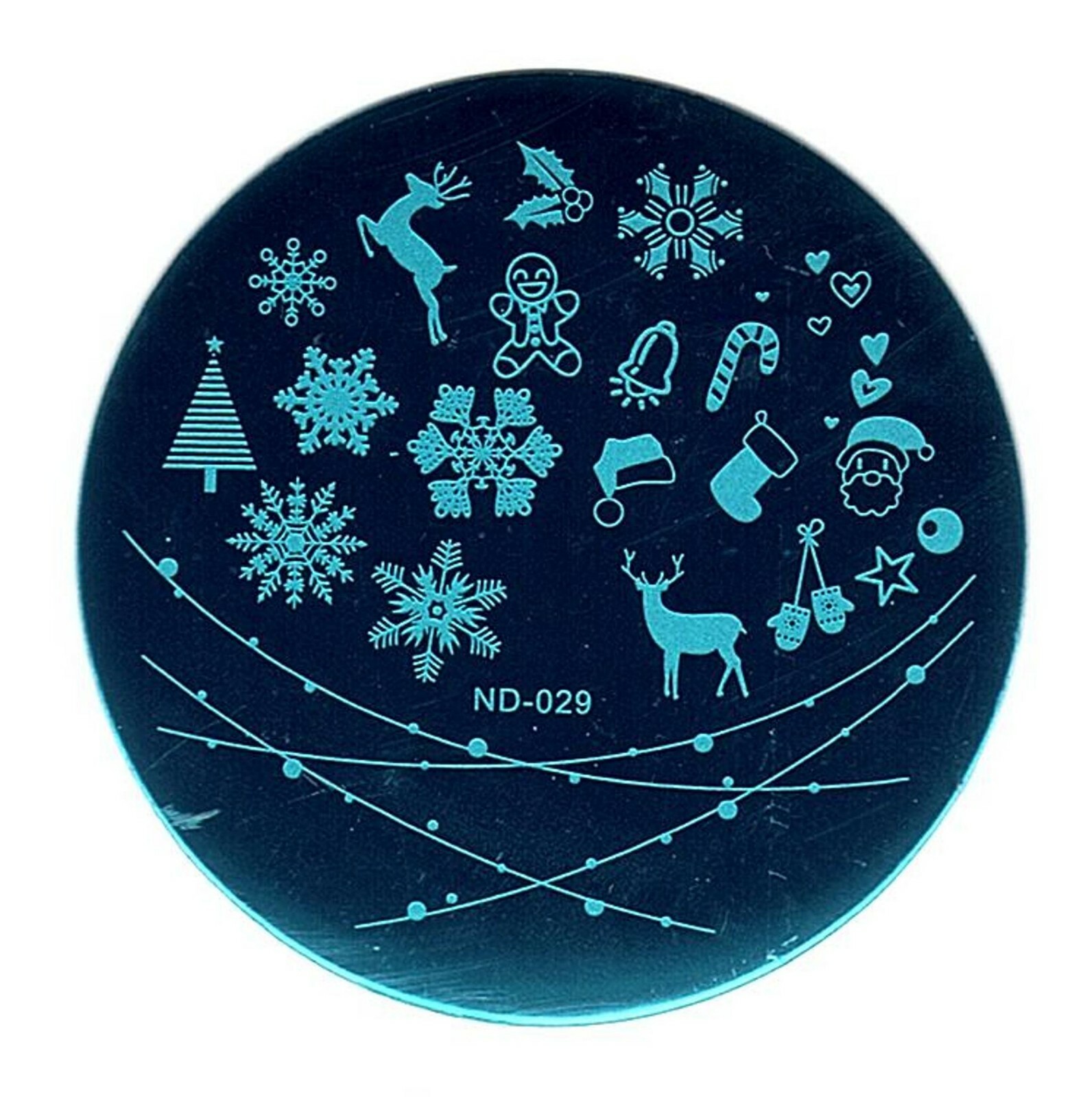 Christmas Snowflake Deer Nail Art Image Stamping Plates ND-029