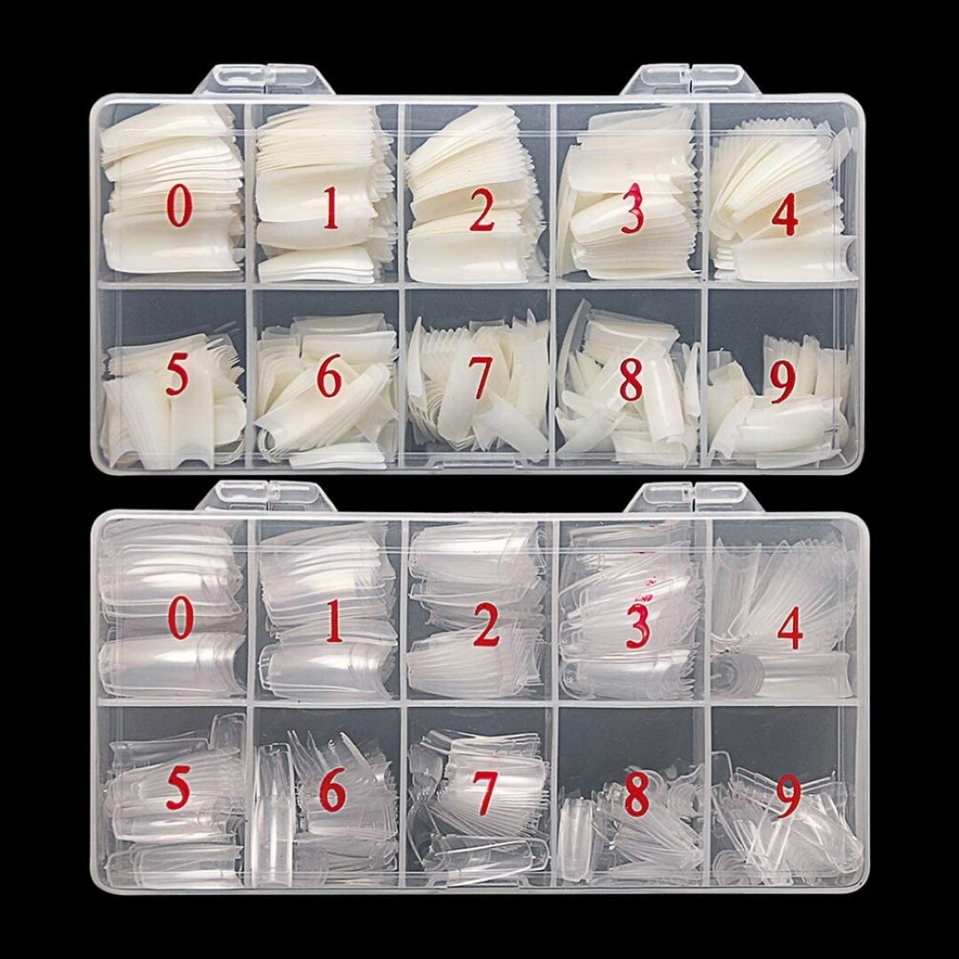 Kit De Uñas Acrilicas 1000 Pcs, 10 Tamaños Para Arte de uñasSalones Y Hogar DIY