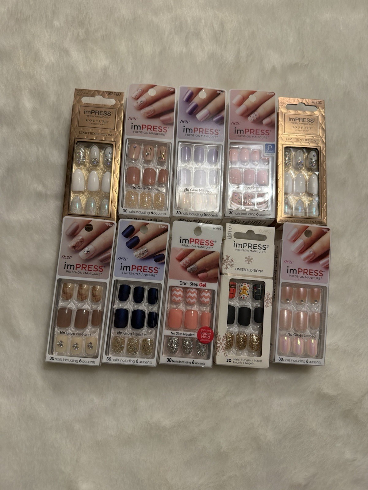 ( Lot Of 100 ) Kiss imPRESS Nails Mixed LOT**NEW DESIGNS****