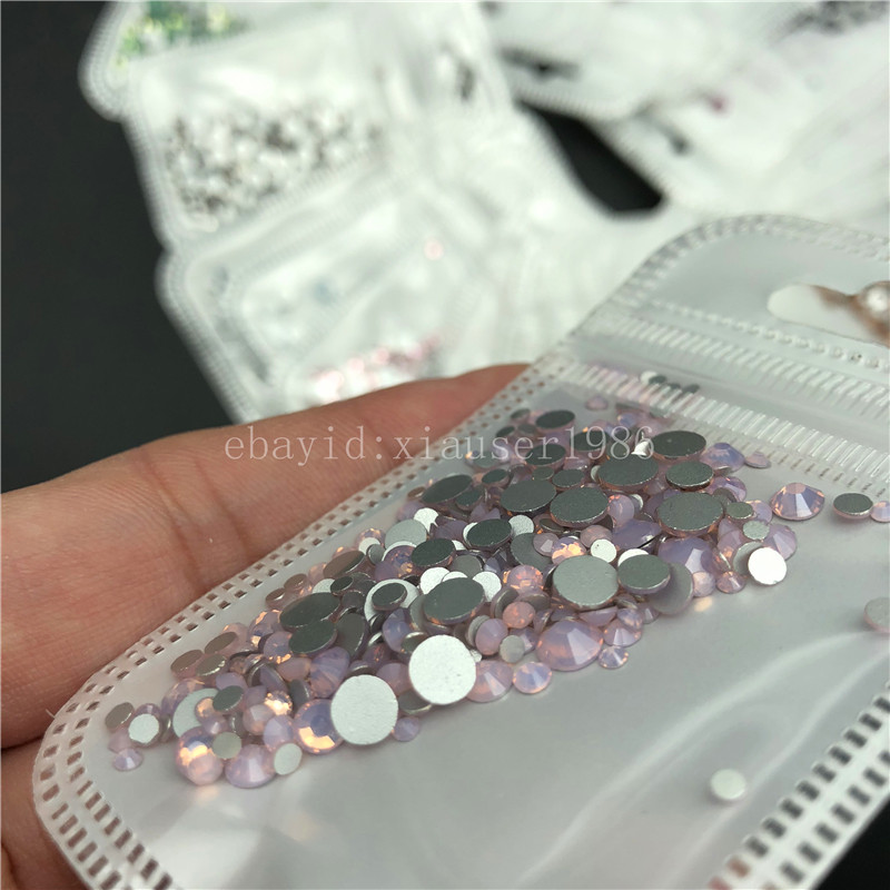 46 colors 2-5mm 400pcs Nail Art Rhinestones Crystal Gems 3D Tips DIY Decoration
