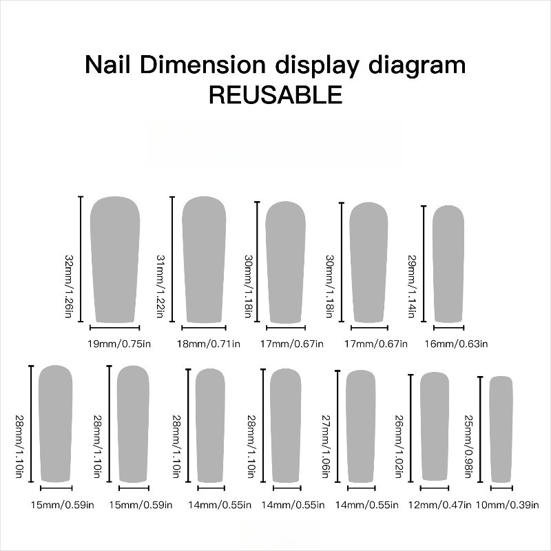 48pcs-Neon Sun & Moon Press on Nails, Coffin Shape with Psychedelic Gradient