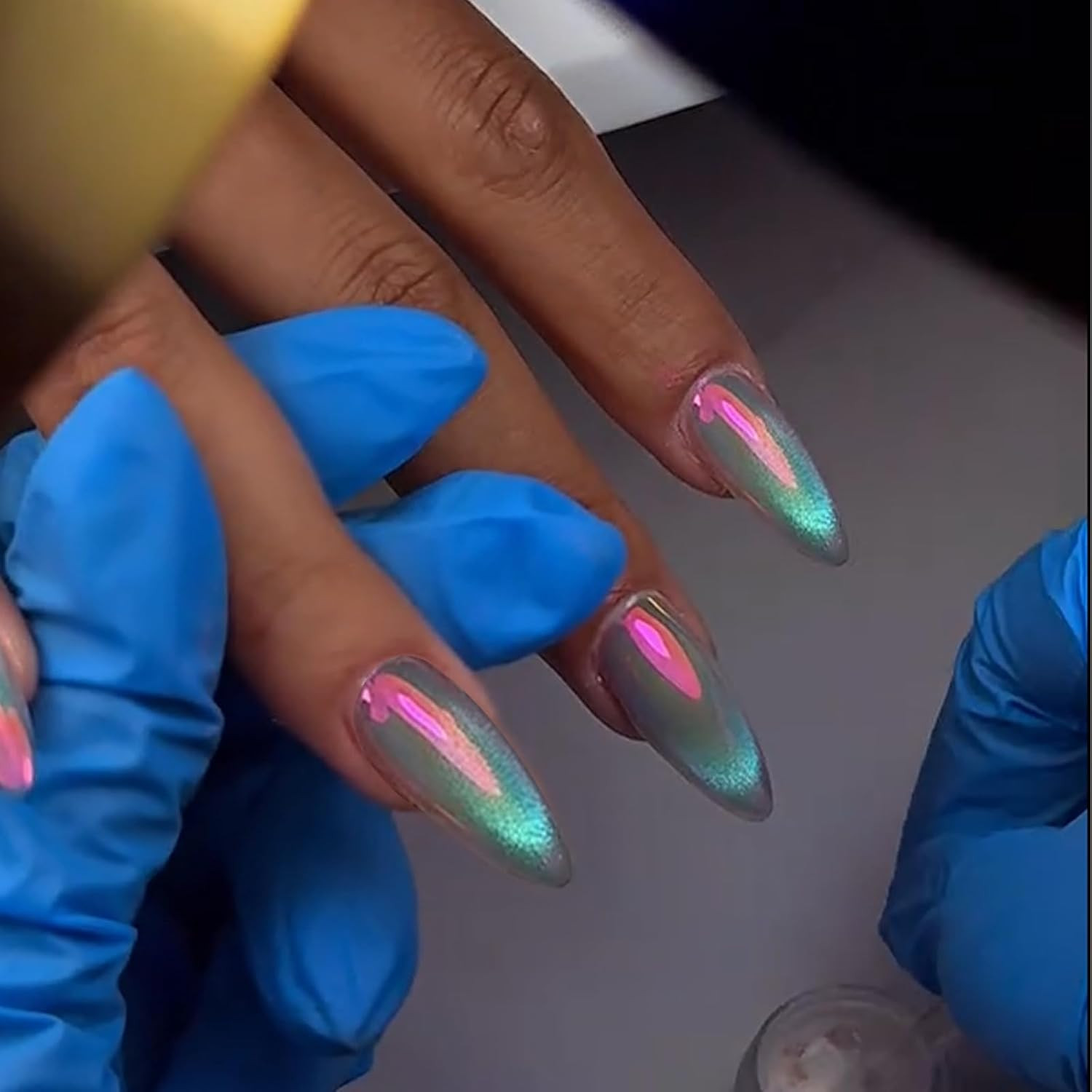 Chrome Nail Powder | Glazed Donut Mirror Effect Holographic Pigment | Profession