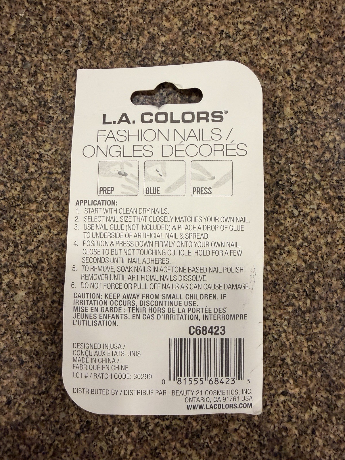 L.A. Colors Geometric Nail Tips Pink’s Theory Short Square 12pc – Fashion Nails