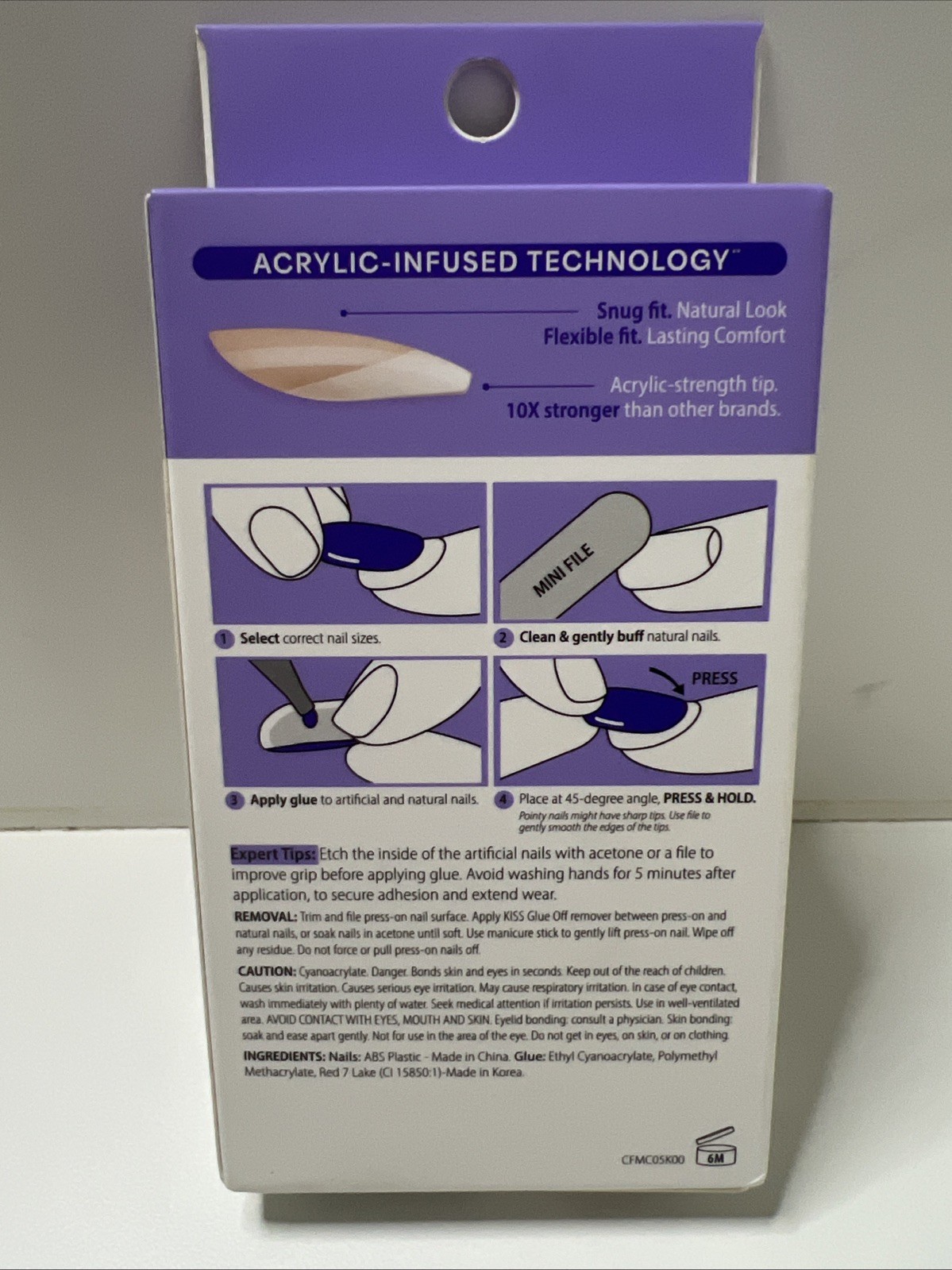 KISS CORE 32 FRENCH NAILS W/ GLUE – MEDIUM ALMOND #CF12 – BURBLE