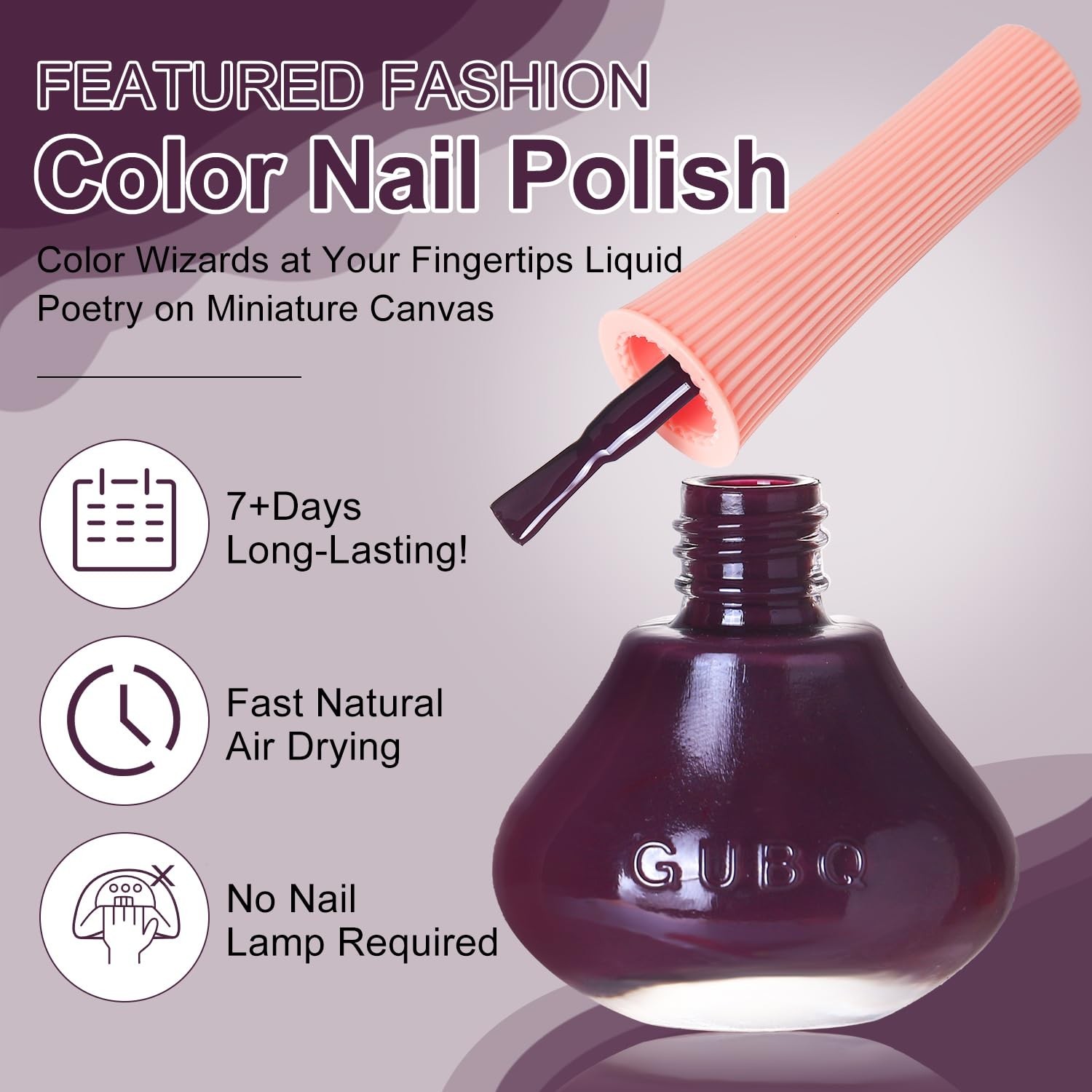 Major Dijit Deep Plum Quick Dry Regular Nail Polish – Nail Art Lacquer, 0.41 …