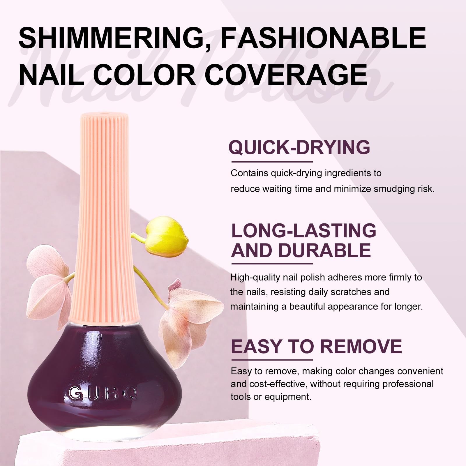 Major Dijit Deep Plum Quick Dry Regular Nail Polish – Nail Art Lacquer, 0.41 …