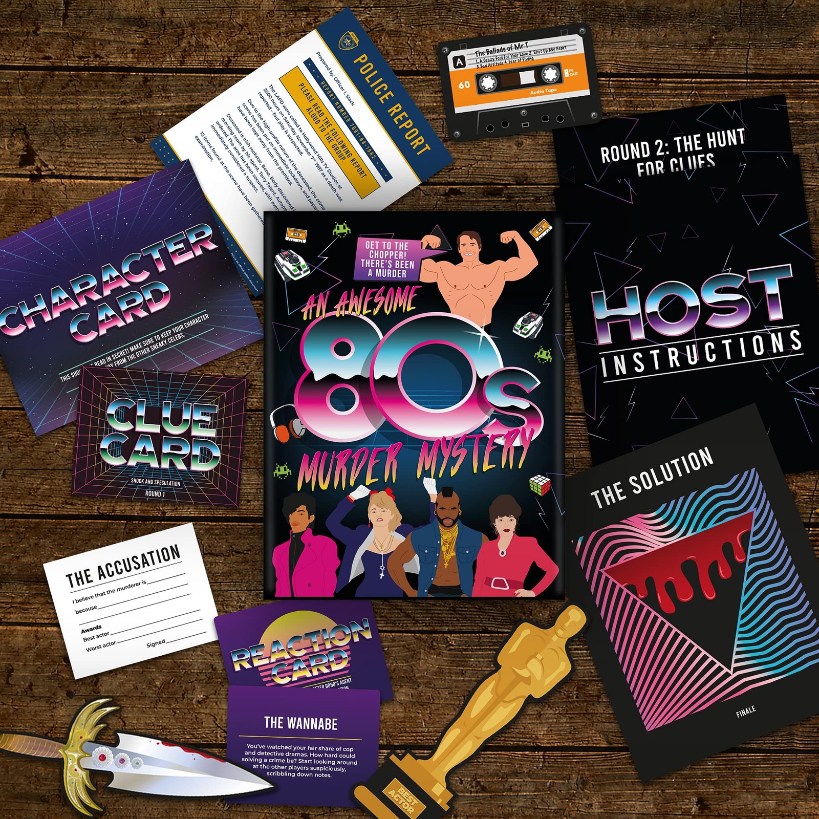 Gift Republic an 80s Murder Mystery 7.48 x 9.45 x 2.36 inches, Multicoloured